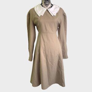 DAZY Peter Pan Collar Puff Sleeve Dress